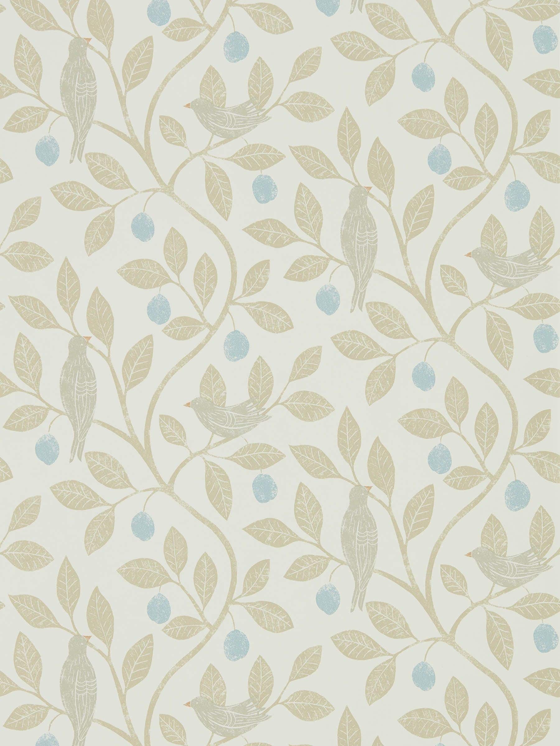 Sanderson Blue Damson wallpaper sample, UK version
