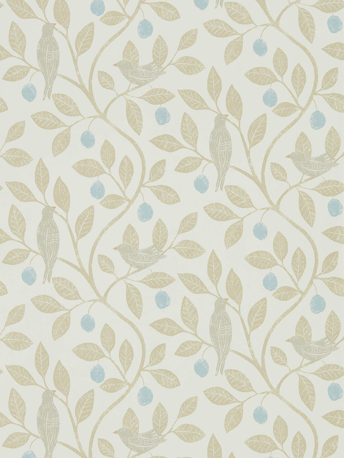 Sanderson Blue Damson wallpaper sample, UK version