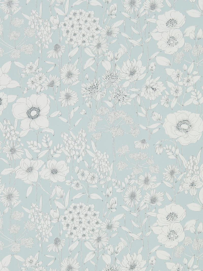 Sanderson Home Green Maelee wallpaper sample - British product