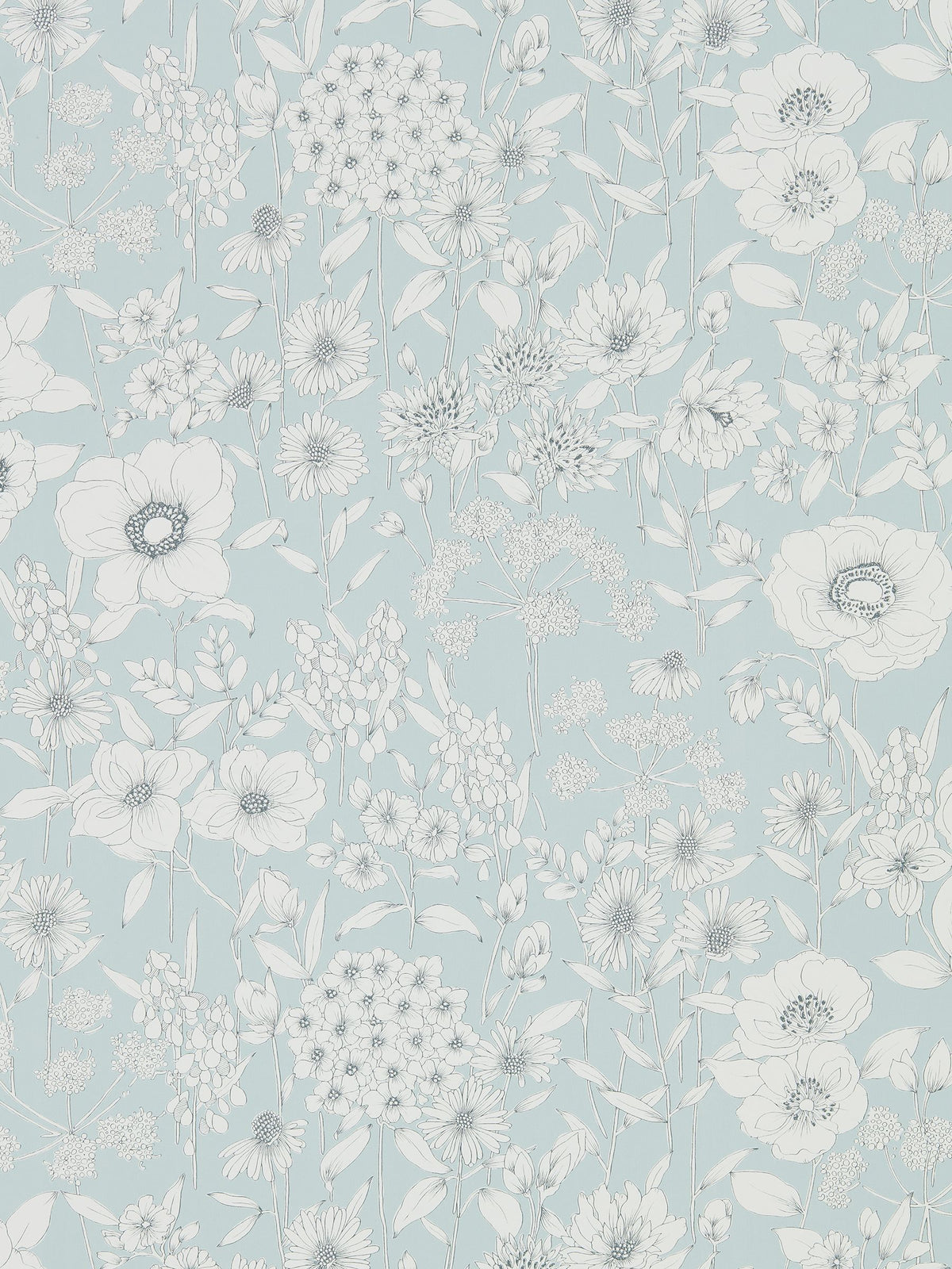 Sanderson Home Green Maelee wallpaper sample - British product
