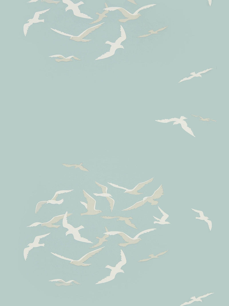 Sanderson Home Blue Larina wallpaper sample - British product