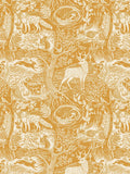 furn. Yellow Winter Woods Animal Wallpaper
