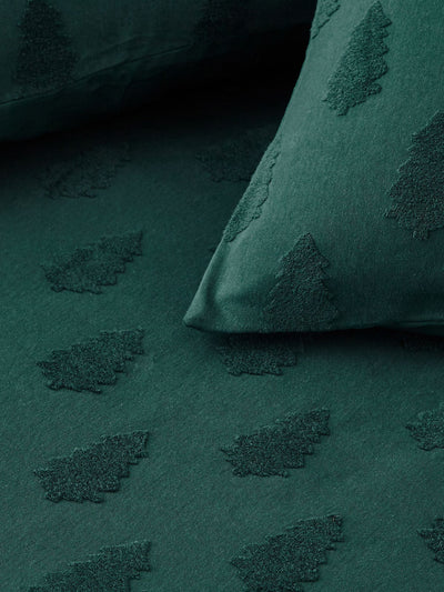 Next Furn Pine Green Tufted Tree Festive Duvet Cover and Pillowcase Set- Buy online at McGrocer
