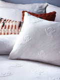 Furn White Ghost Halloween 100% Tufted Cotton Duvet Cover and Pillowcase Set