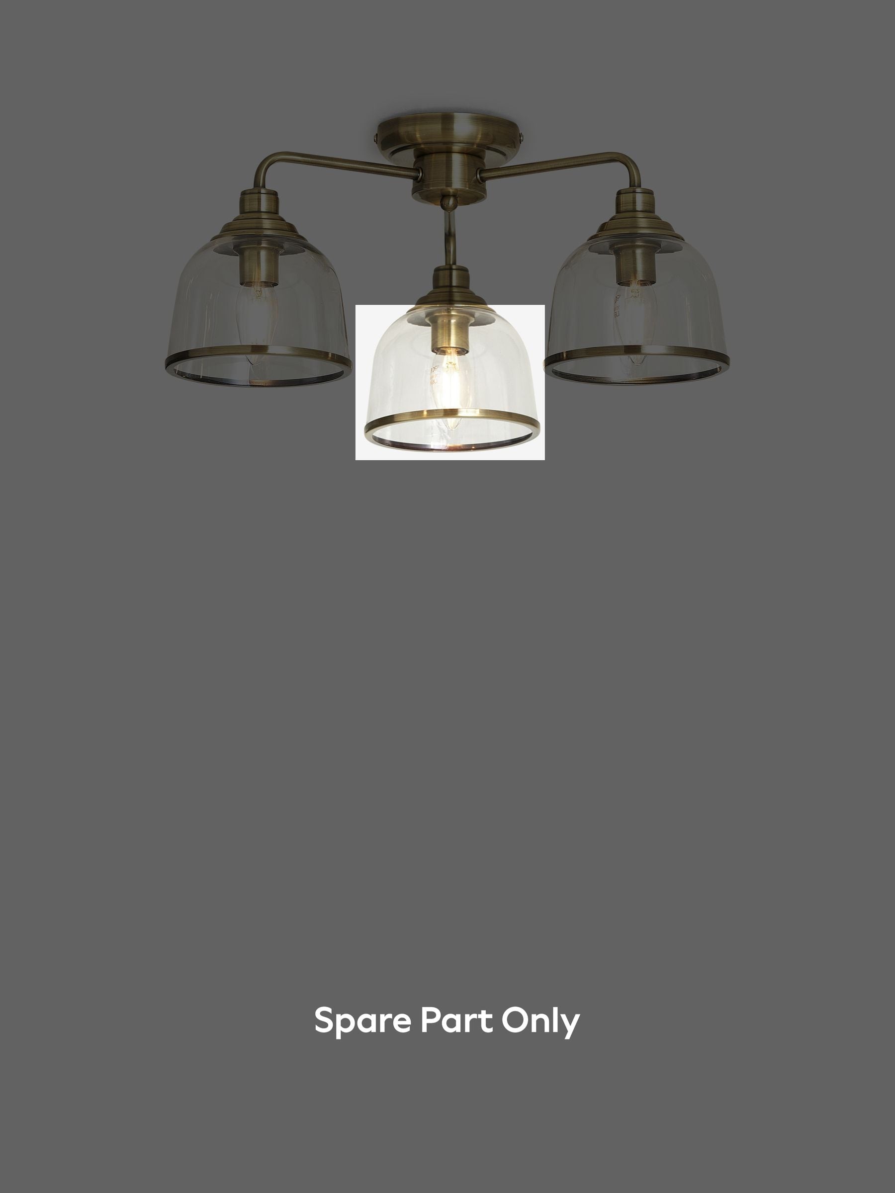 Brass Gloucester spare shade 11cm height, imported from the UK