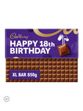Cadbury Dairy Milk Giant 18th Birthday Chocolate Bar 850g