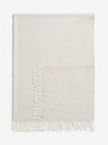 Natural herringbone throw blanket 130x150cm, imported from the UK