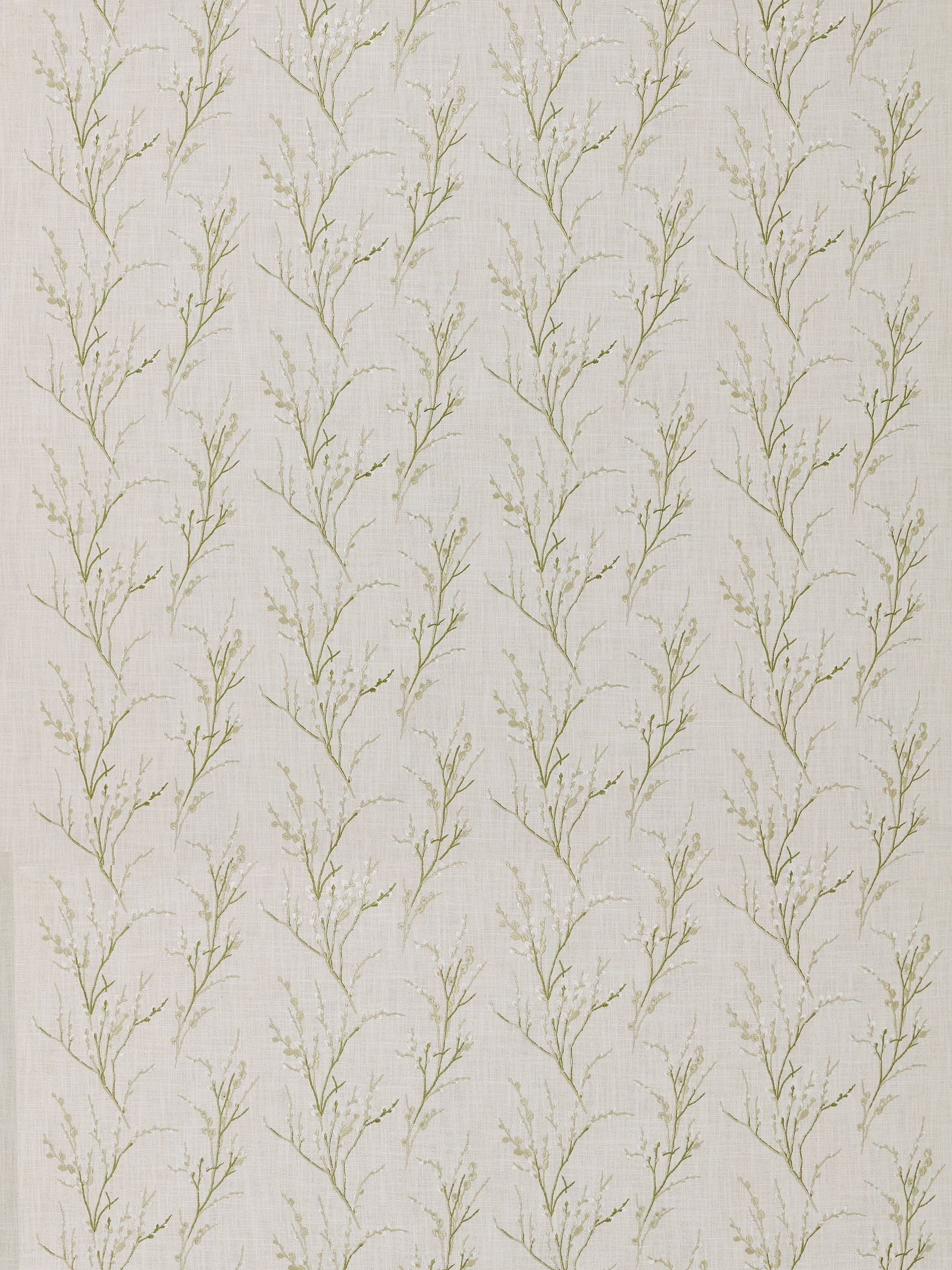 Laura Ashley grønne Pussy Willow broderte gardiner, importert fra Storbritannia