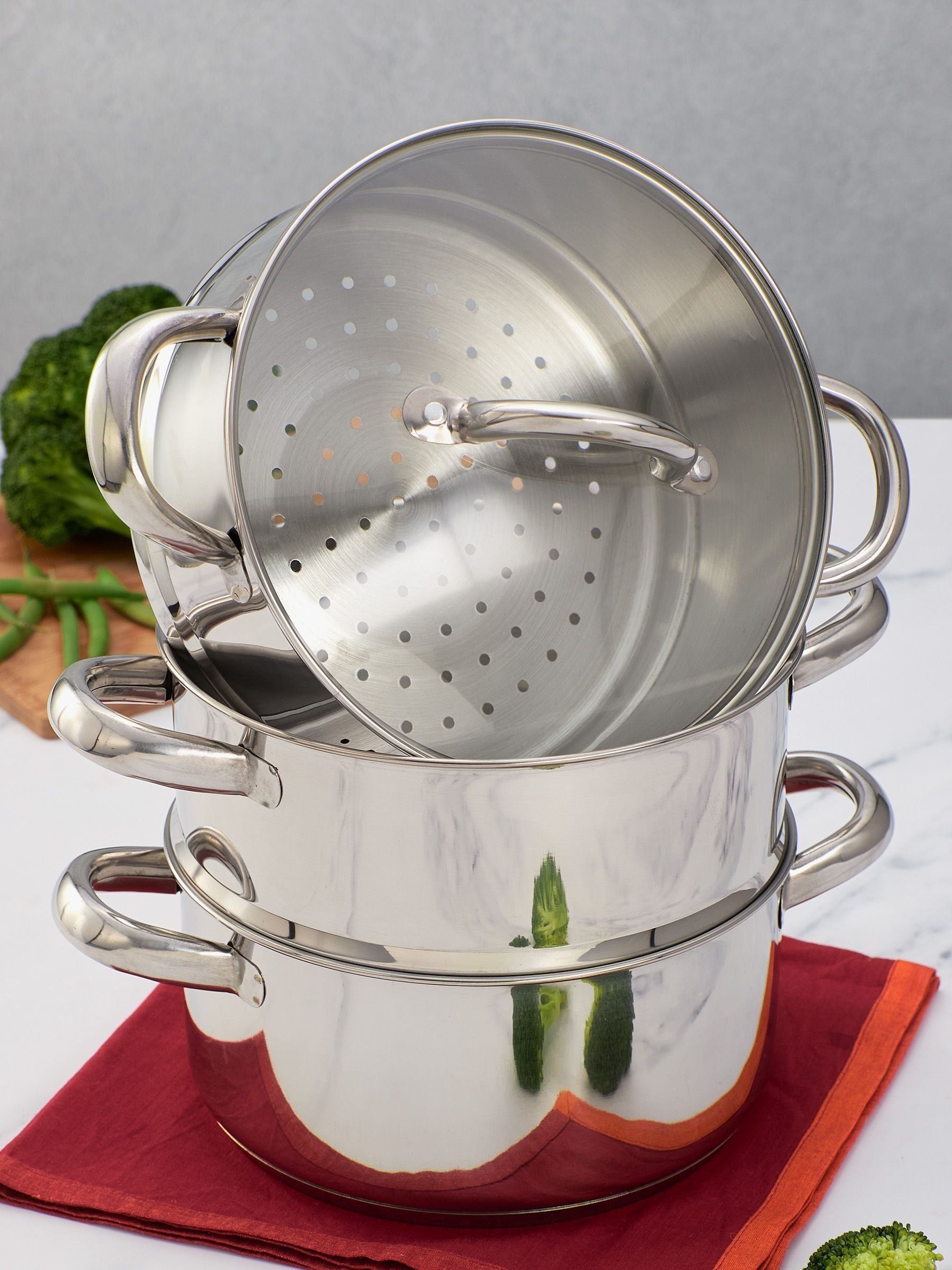 Judge Silver Steamers 3 Tier Steamer Set 20cm