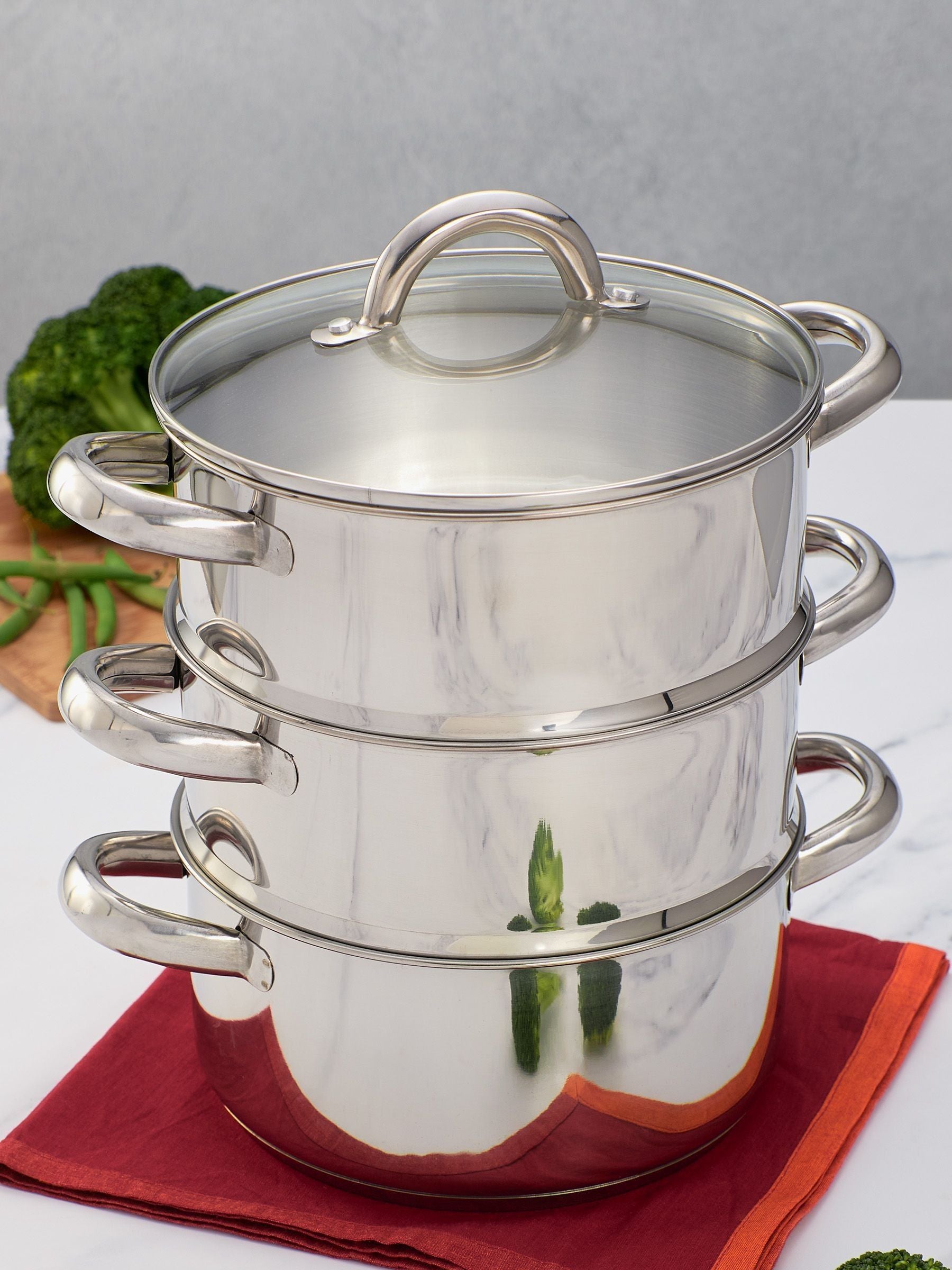 Judge Silver Steamers 3 Tier Steamer Set 20cm
