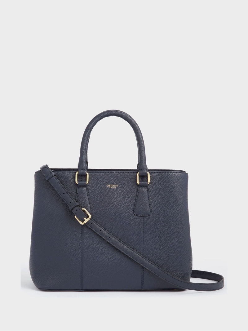 Osprey London Navy Adaline Leather Work Bag - British product