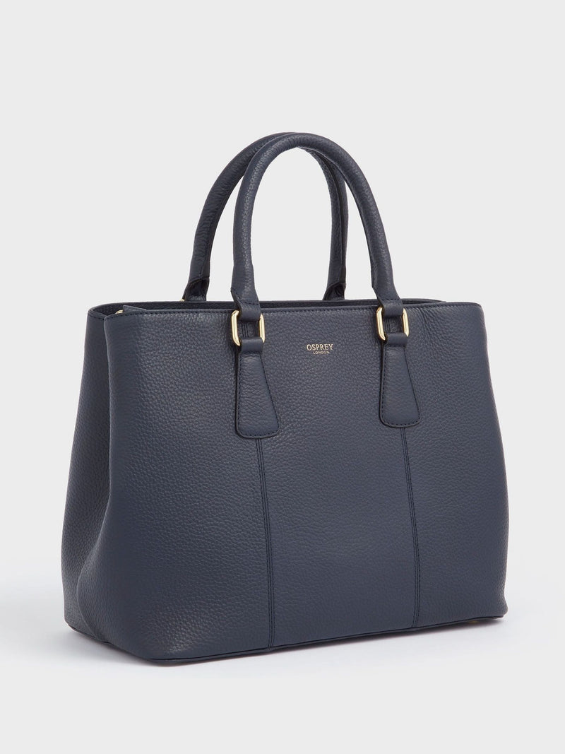 Osprey London Navy Adaline Leather Work Bag - British product