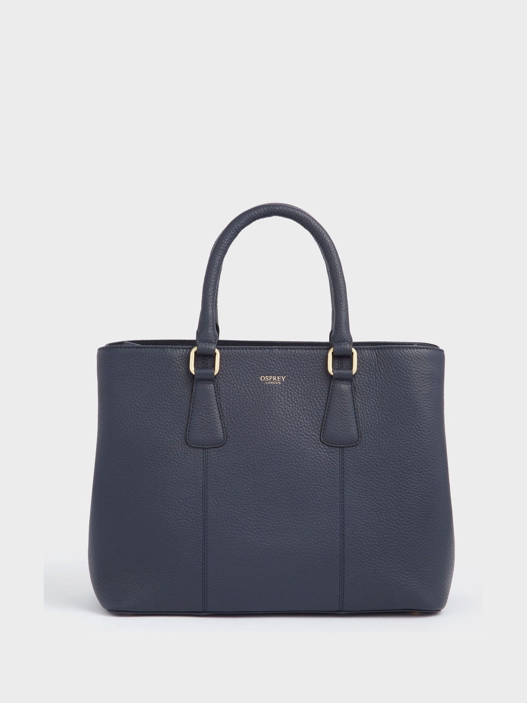Osprey London Navy Adaline Leather Work Bag - British product