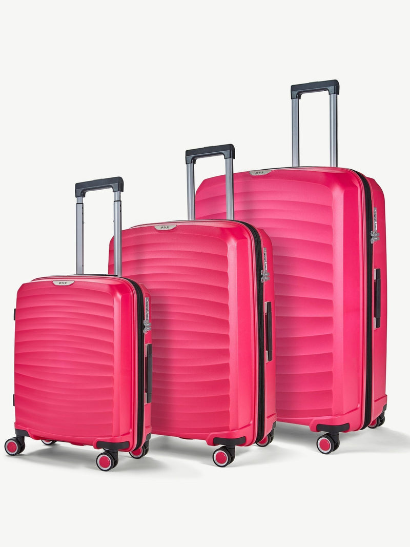 Rock Pink Sunwave 3-piece luggage set - British product