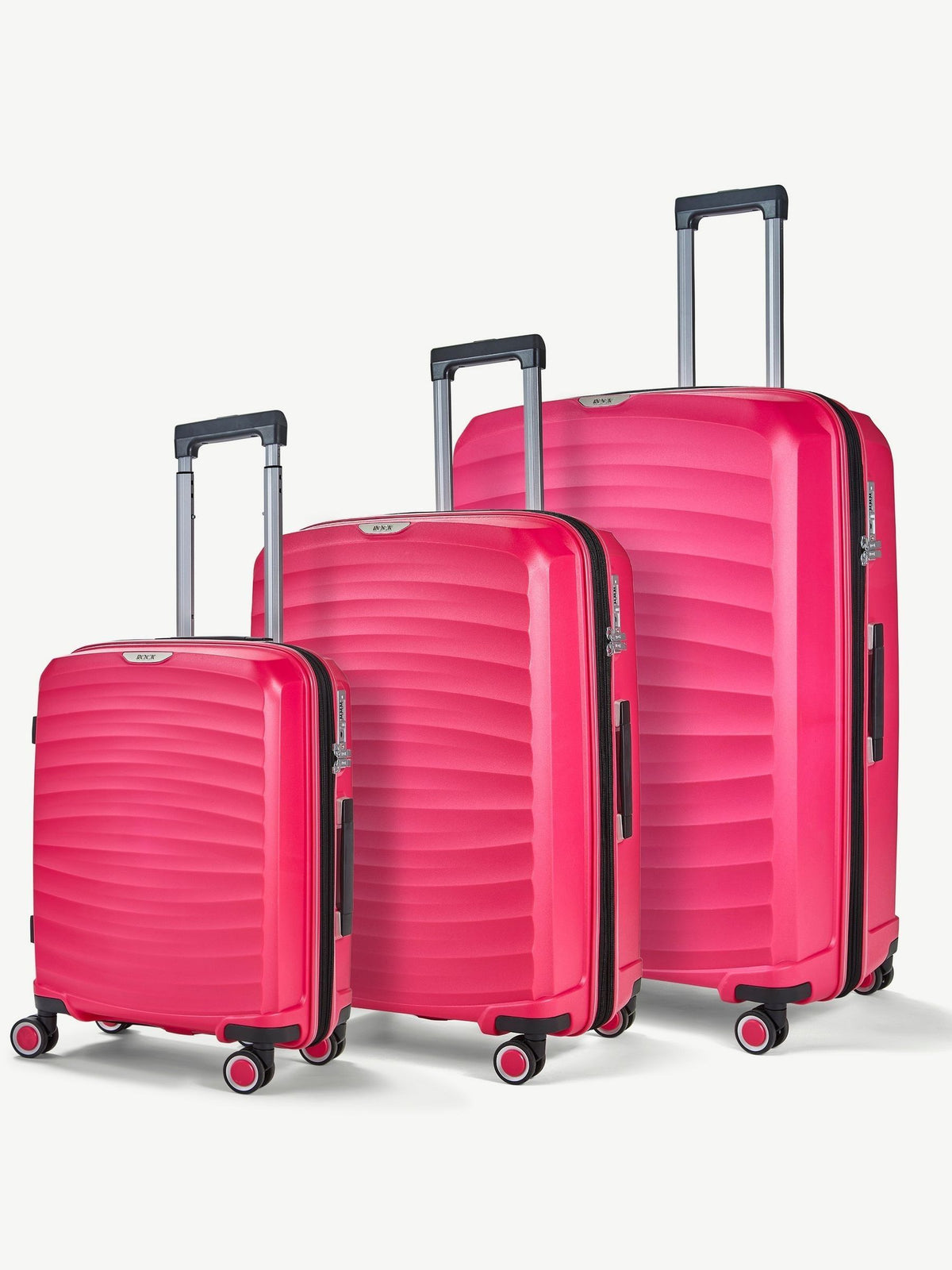 Rock Pink Sunwave 3-piece luggage set - British product