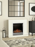 Be Modern White Colby electric fireplace, imported from the UK