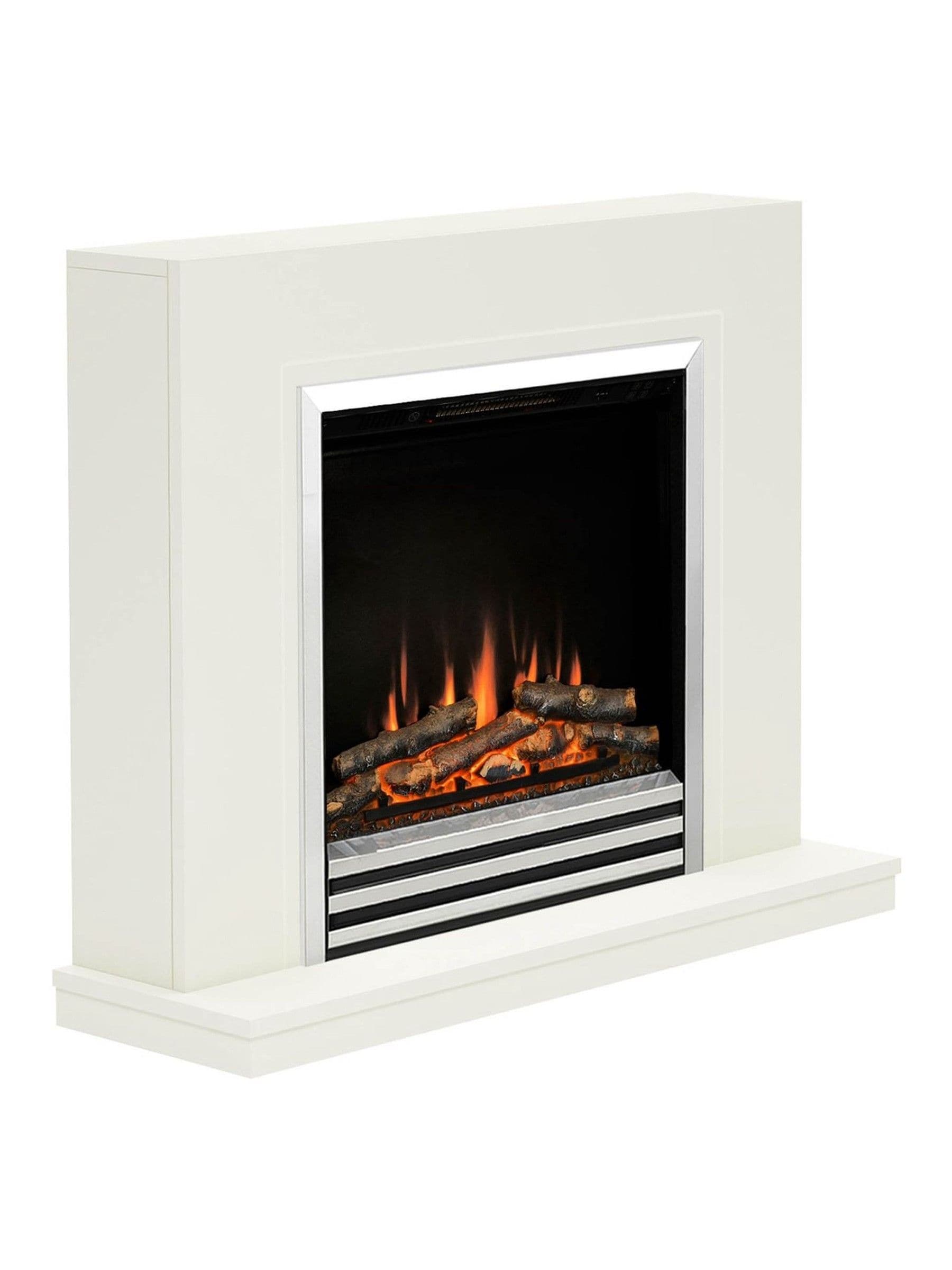 Be Modern White Colby electric fireplace, imported from the UK