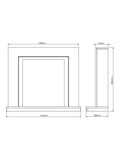 Be Modern White Colby electric fireplace, imported from the UK
