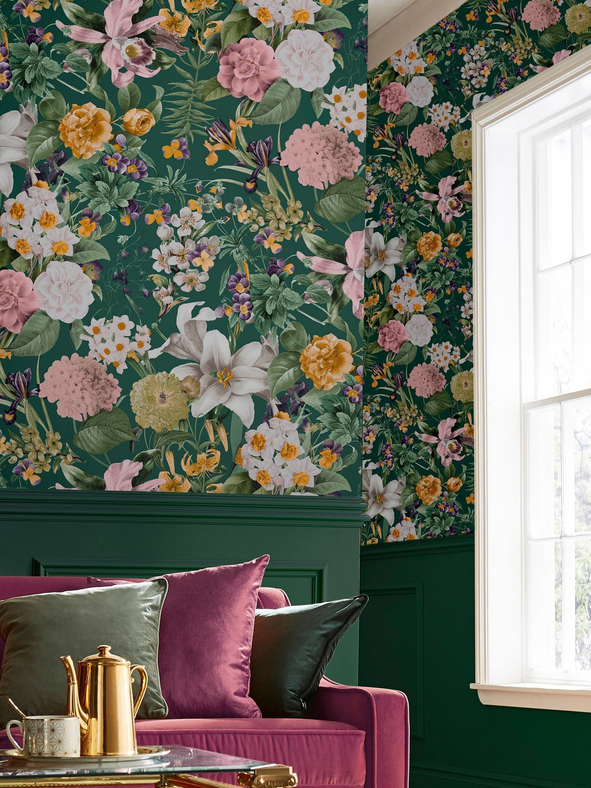 Graham & Brown Glasshouse Midnight Wallpaper 10M