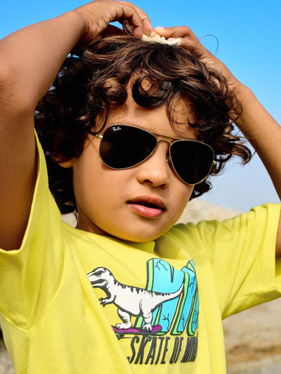 Next Ray-Ban Junior Arista Gold Sunglasses- Buy online at McGrocer