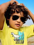Lunettes de soleil aviateur Ray-Ban Arista Gold pour enfants, version UK