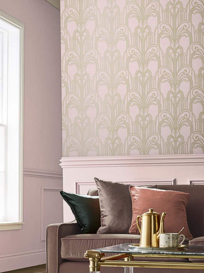 Next Graham & Brown Pink Art Deco Wallpaper 10M- Buy online at McGrocer