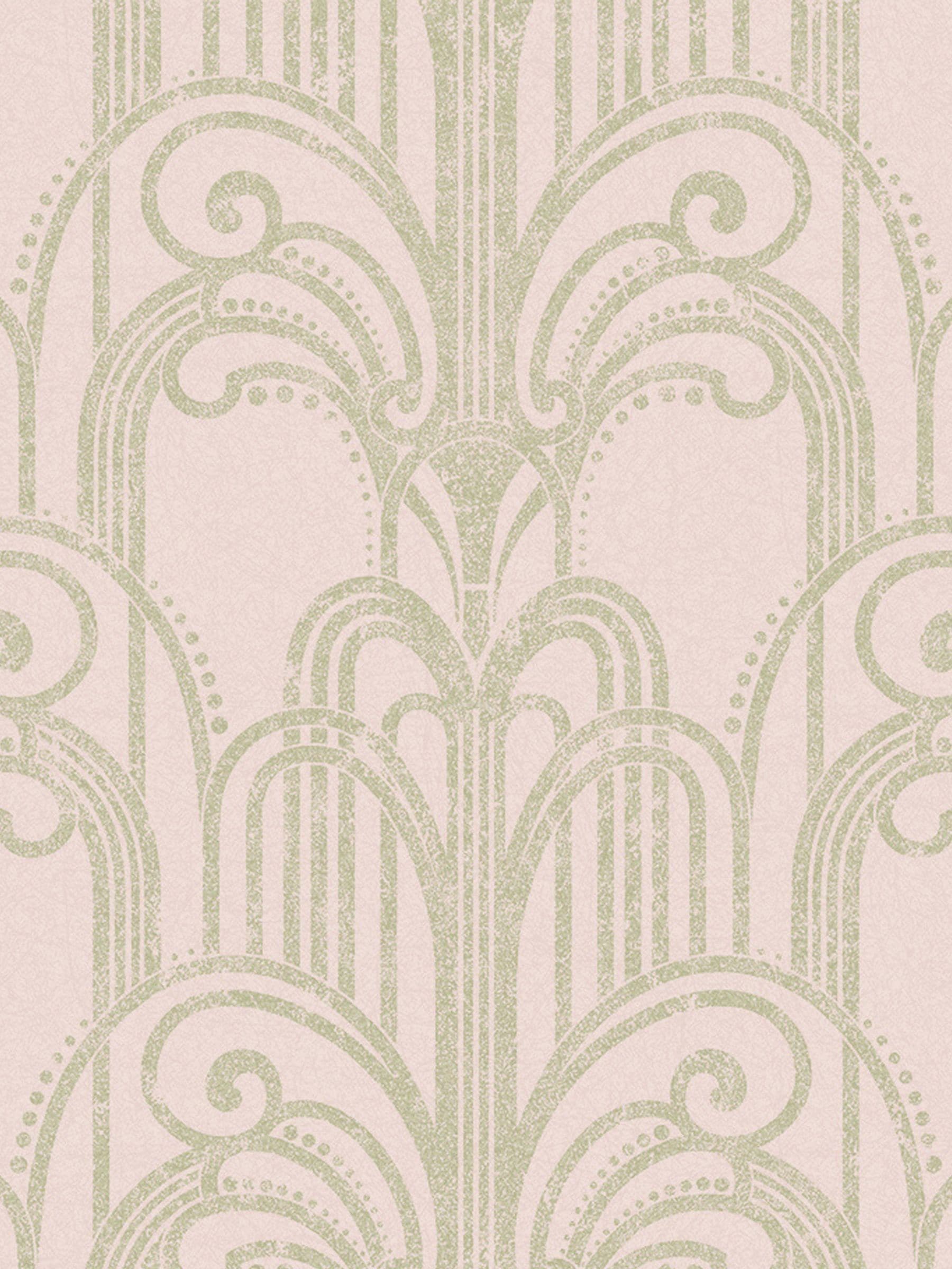 Graham & Brown pink Art Deco wallpaper 10m (British brand)