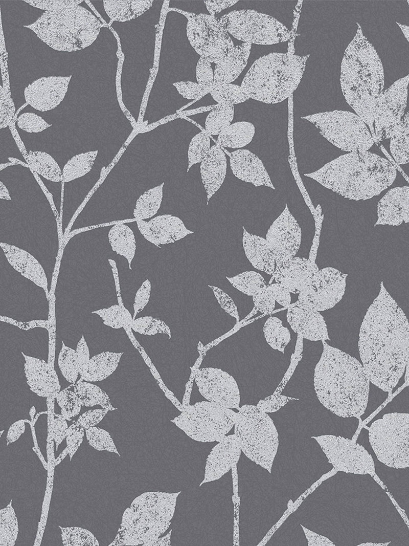 Graham & Brown Luna wallpaper sample in Pepper Grey - British product