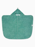 MORI green dino supersoft hooded towel, imported from the UK