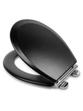Croydex matte black round toilet seat - British product