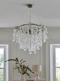 Lunaria 6-light chandelier brushed chrome - British product