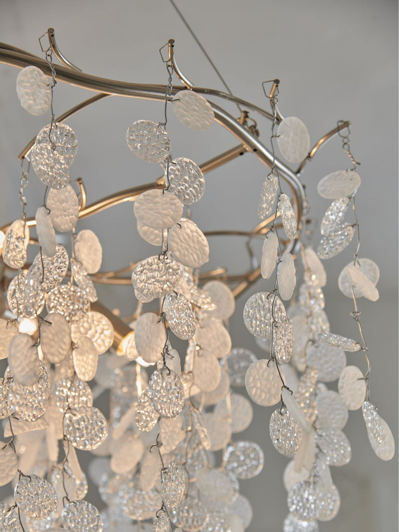 Lunaria 6-light chandelier brushed chrome - British product