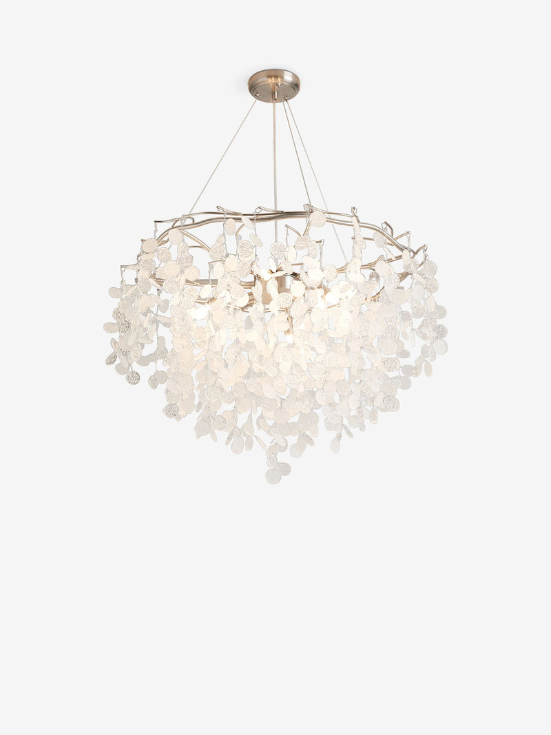 Lunaria 6-light chandelier brushed chrome - British product