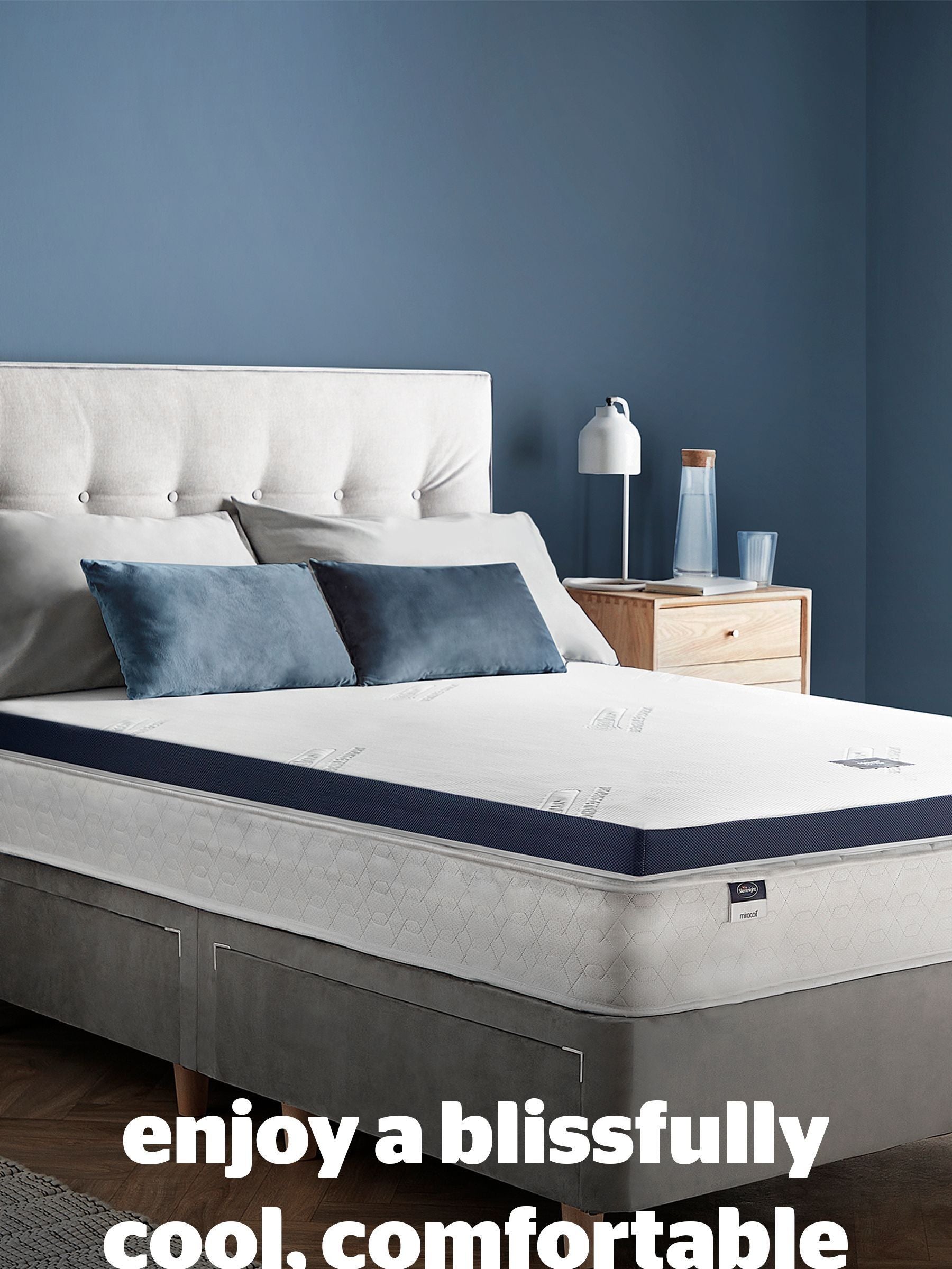 Silentnight White Wellbeing Cool Touch Mattress Topper (British brand)