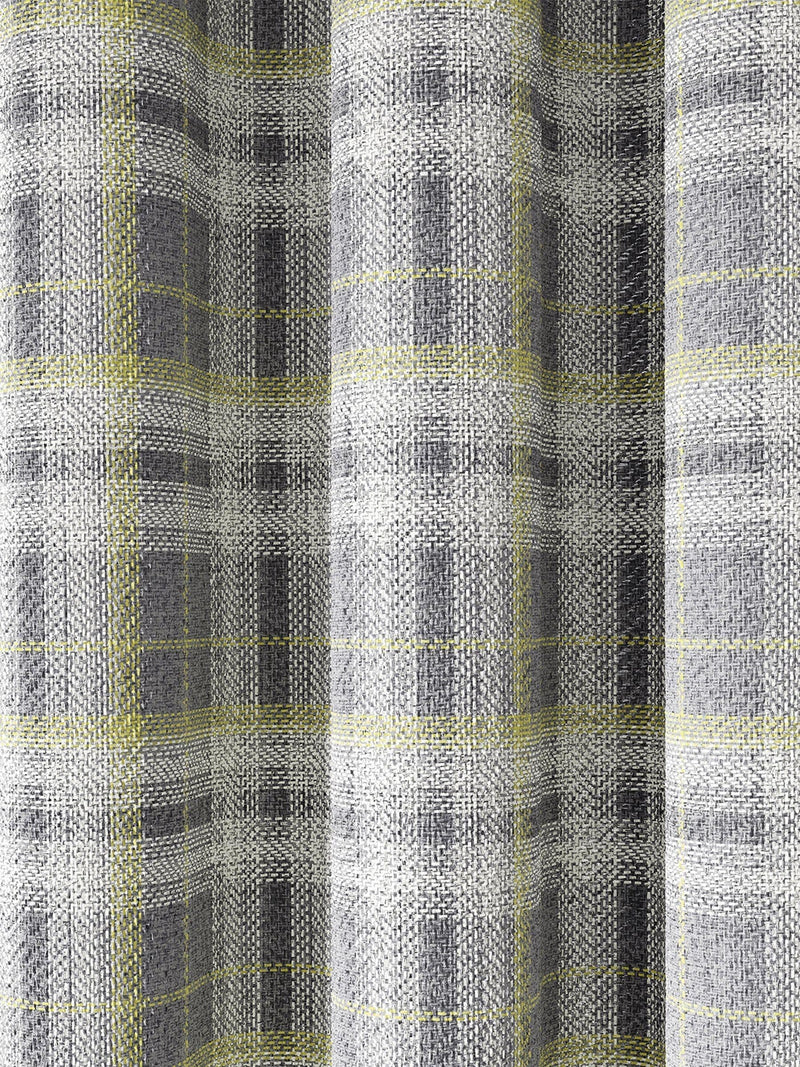 Helena Springfield grey Harriet check curtains with eyelets (British brand)