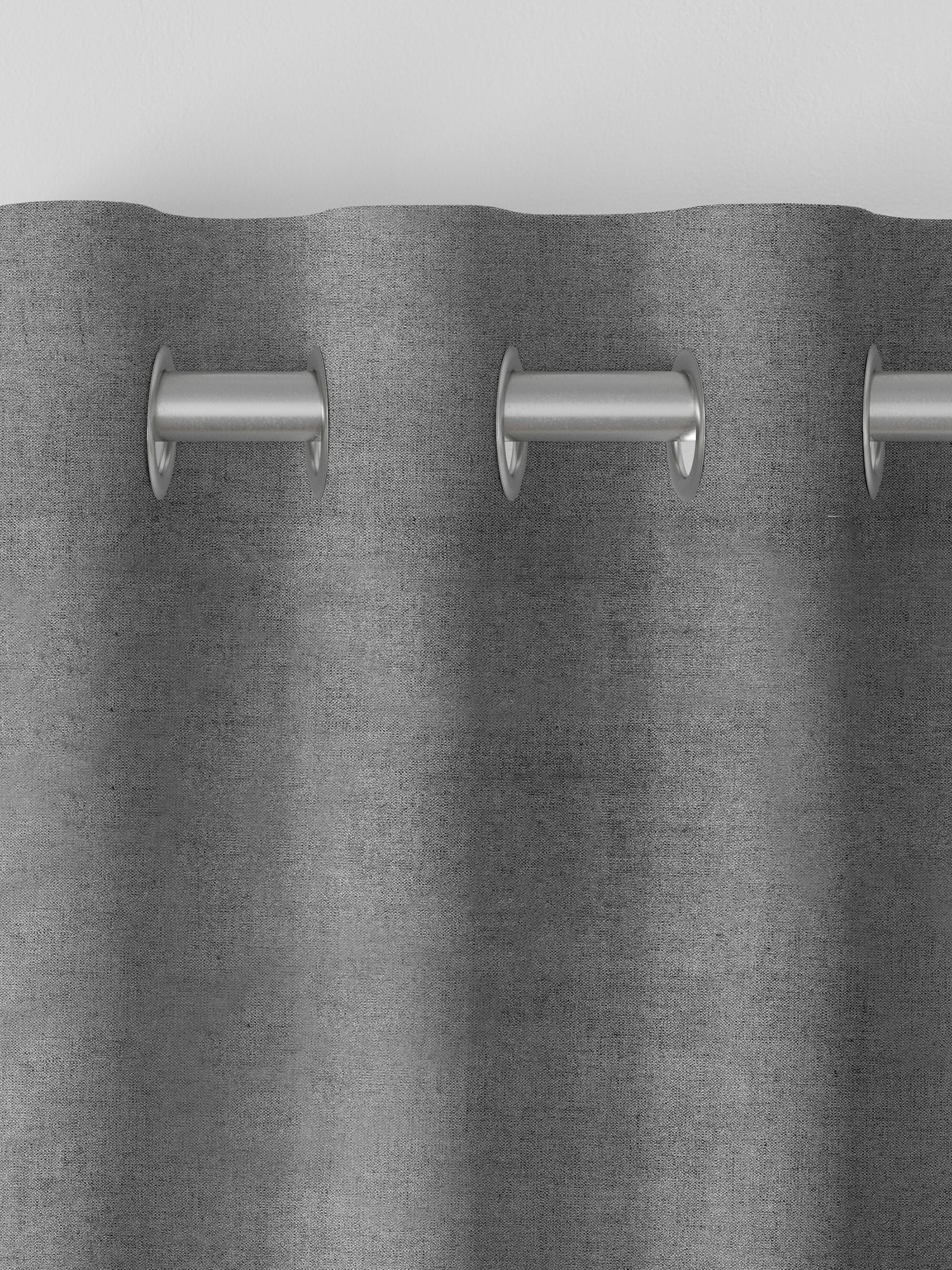 Curtains grey Lazio made-to-measure faux velvet, imported from the UK