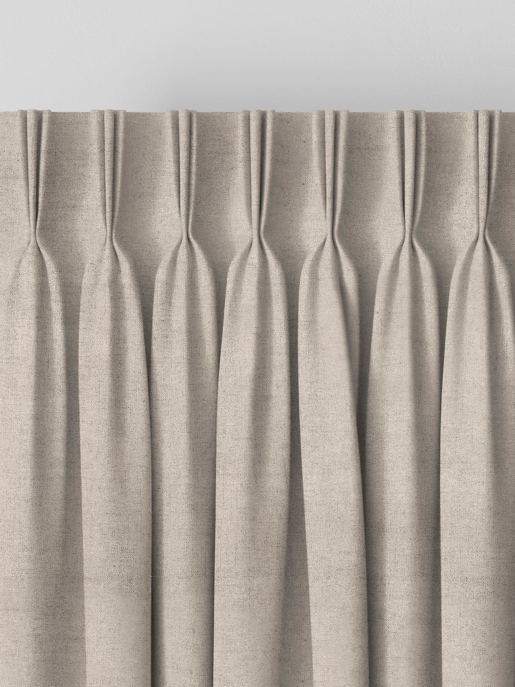 Oyster Natural Lazio faux velvet made to measure curtains - British product
