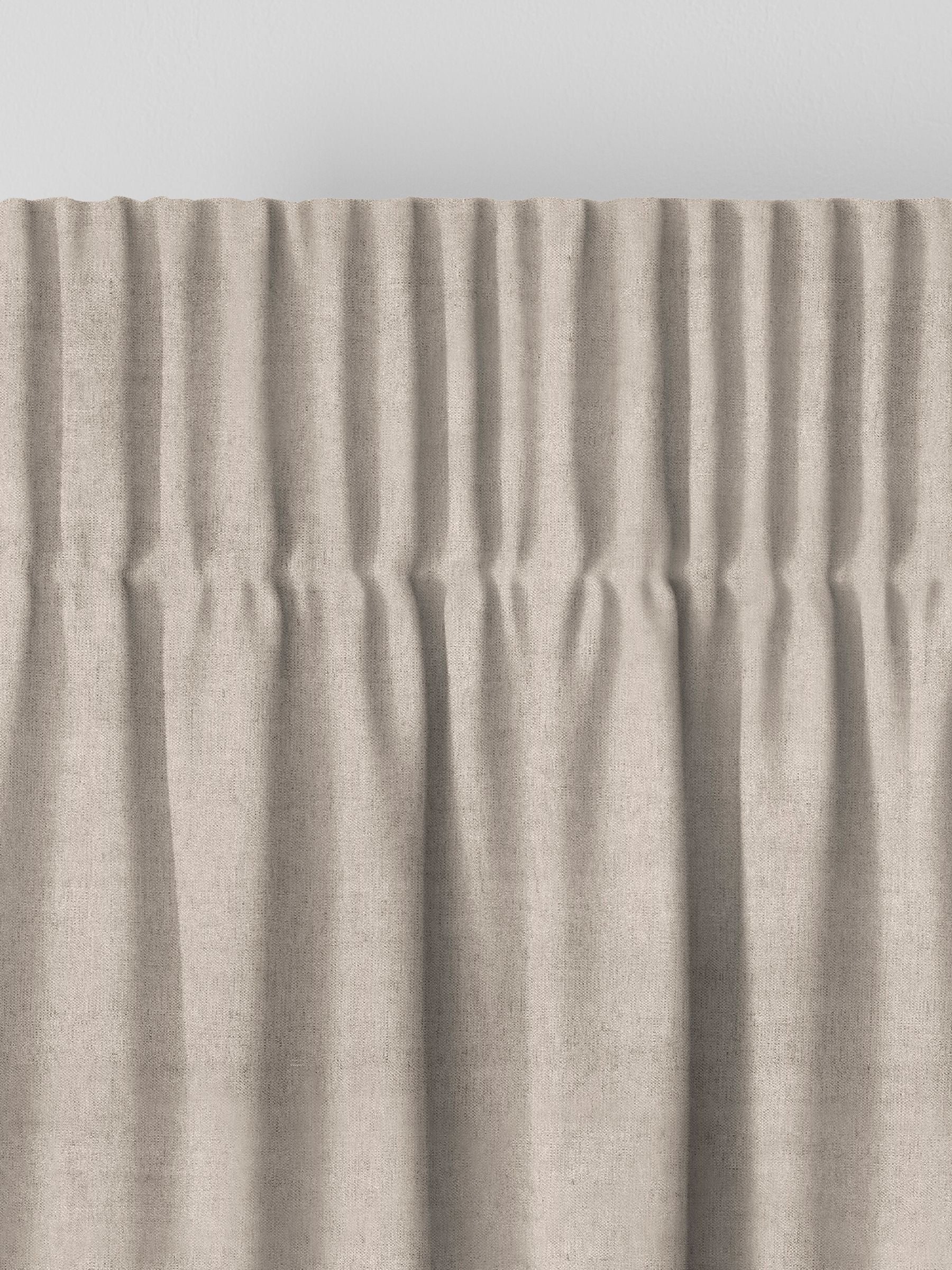 Oyster Natural Lazio faux velvet made to measure curtains - British product