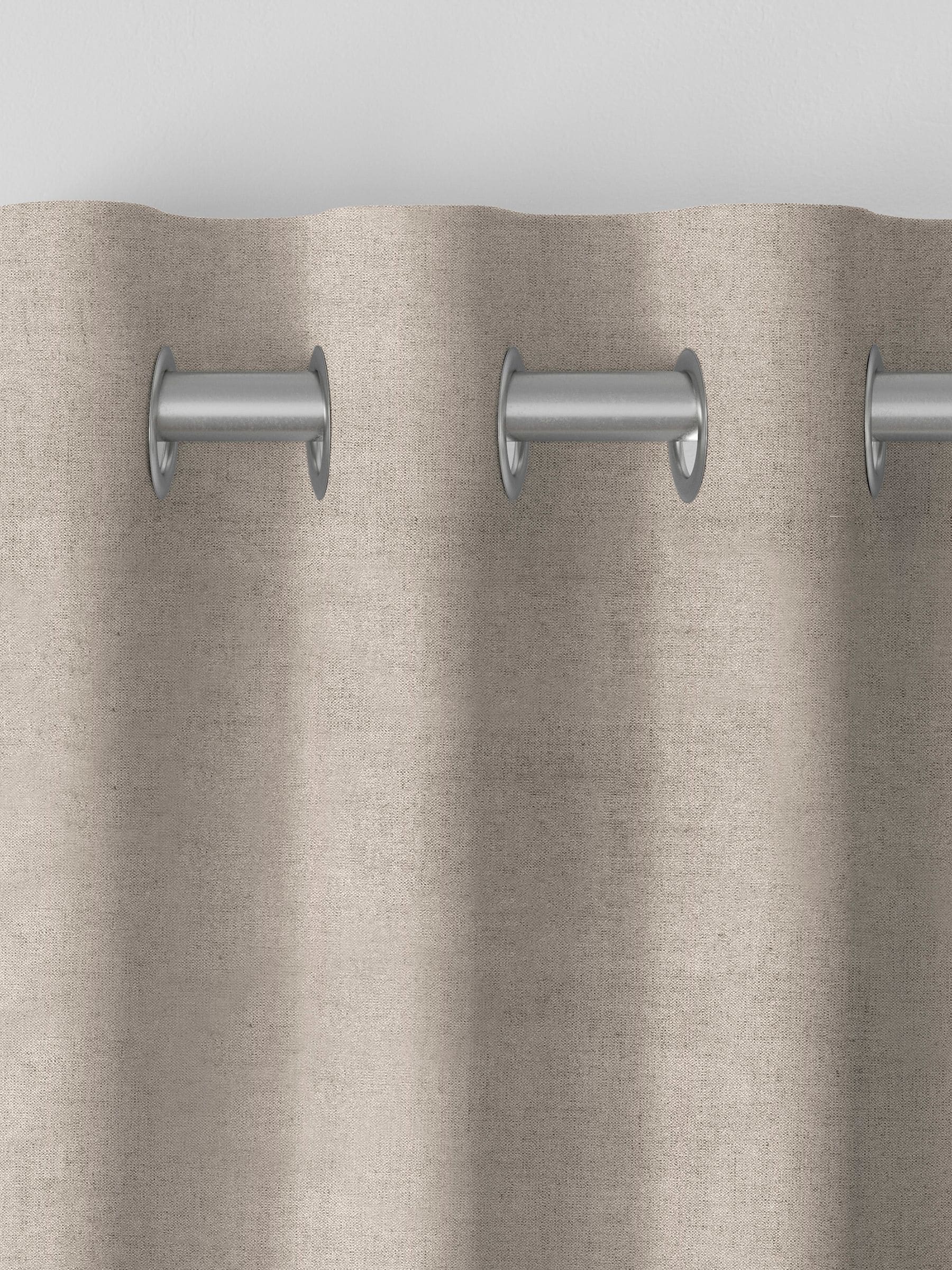 Oyster Natural Lazio faux velvet made to measure curtains - British product