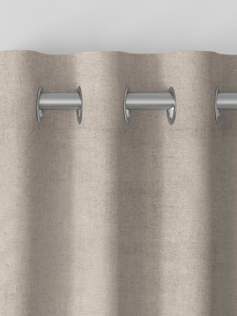 Oyster Natural Lazio faux velvet made to measure curtains - British product