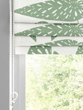 MissPrint green tropics foliage roman blind, UK version