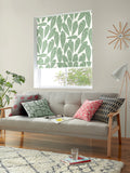 MissPrint green tropics foliage roman blind, UK version