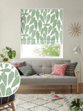 MissPrint green tropics foliage roman blind, UK version