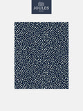 Joules Guinea Spot wallpaper sample in deep French navy, UK version