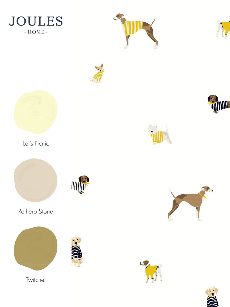 Joules Creme Harbour Dogs wallpaper, UK version