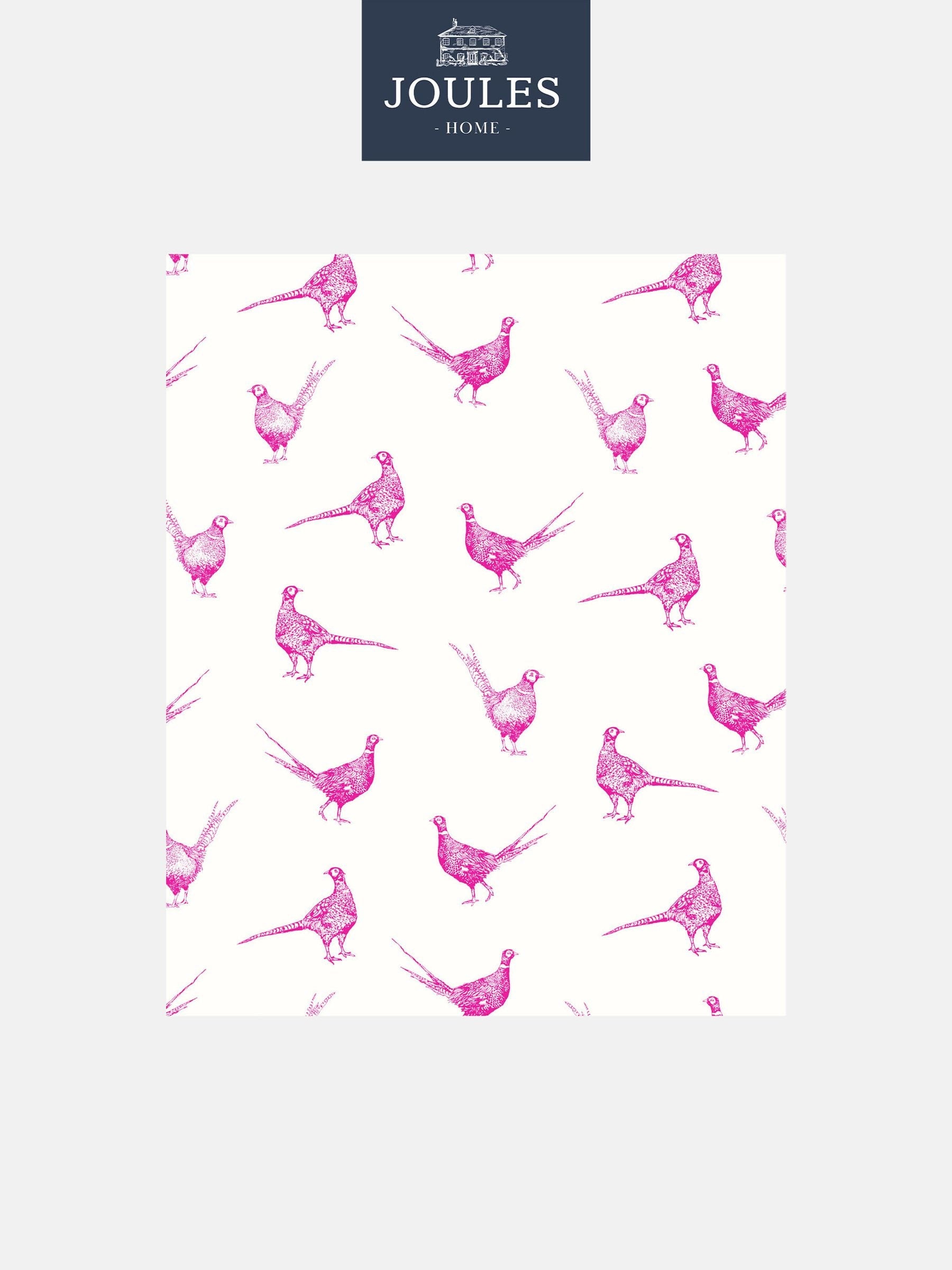 Joules Flirty Pheasants wallpaper bright pink pheasants, imported from the UK