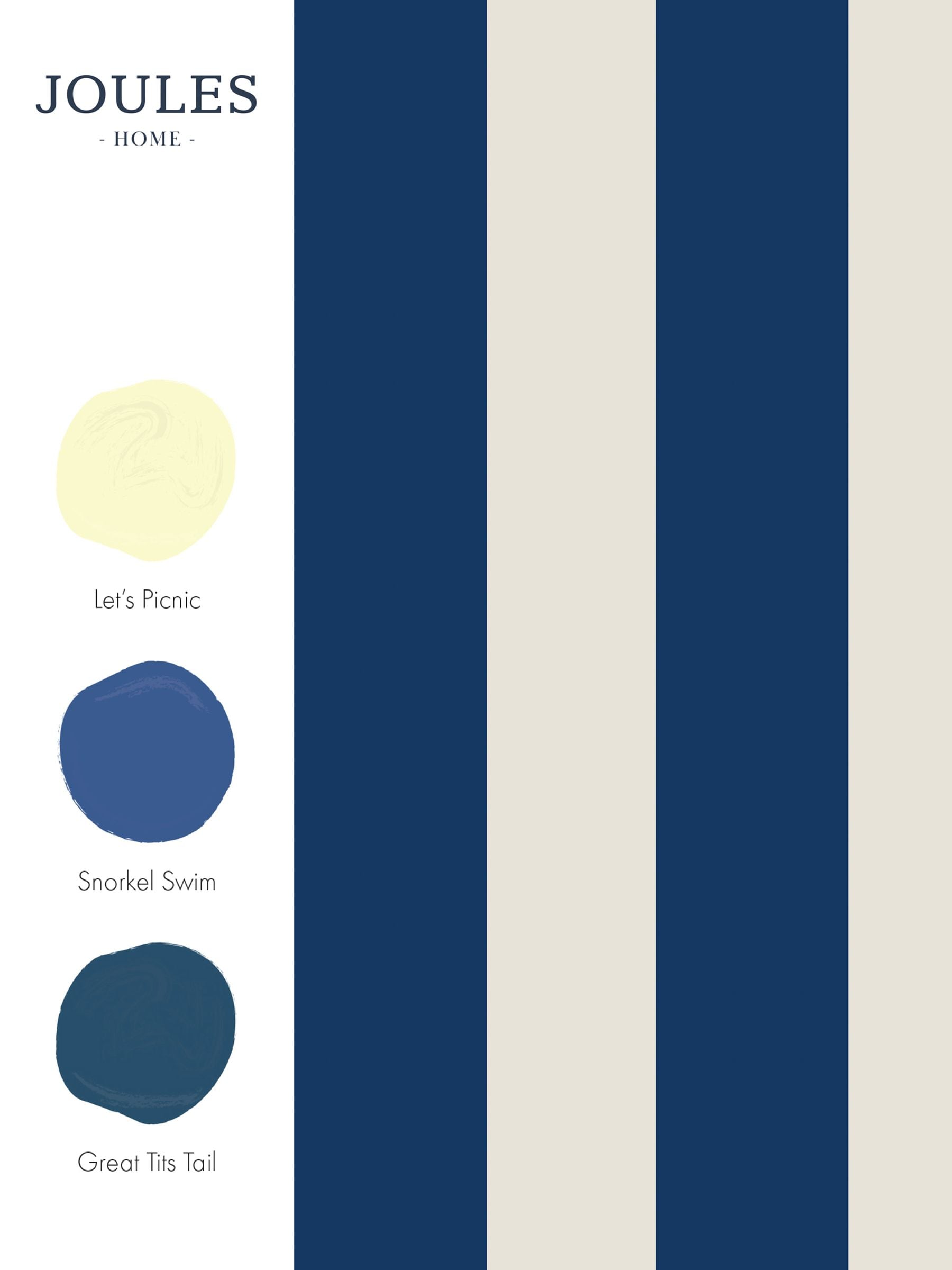 Joules Coast Blue Harborough Stripe wallpaper (British brand)