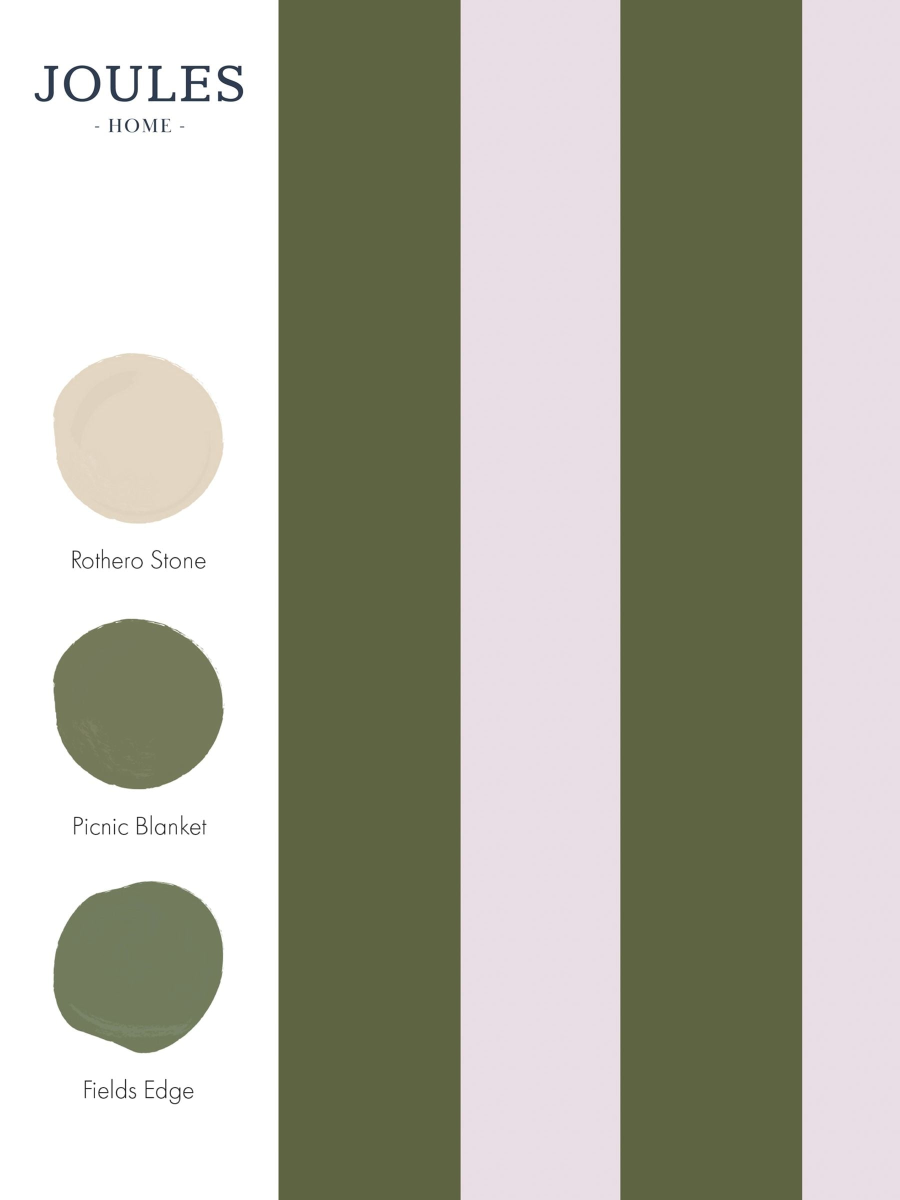 Joules wallpaper sample Olive Green Harborough Stripe (British brand)