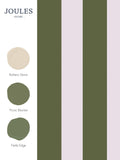 Joules wallpaper sample Olive Green Harborough Stripe (British brand)