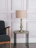Dar Lighting Alicante Ball Table Lamp with antique brass base, UK version